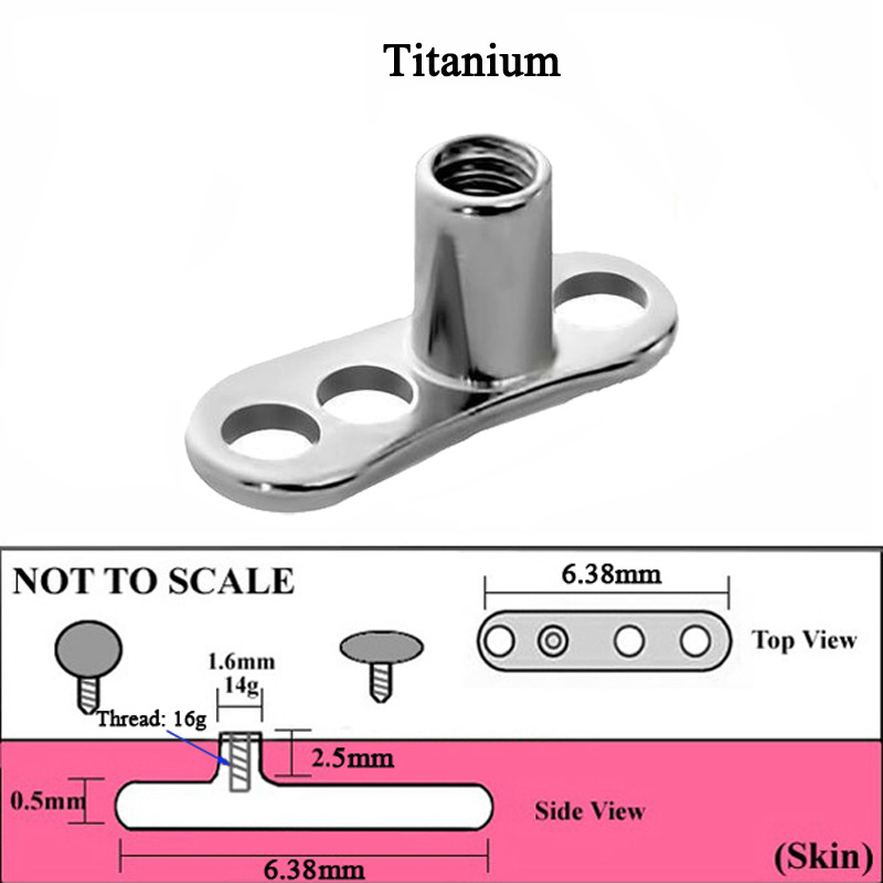 1Peice G23 Titanium Dermal Anc - Dermal Anchor Top ulasan dan harga