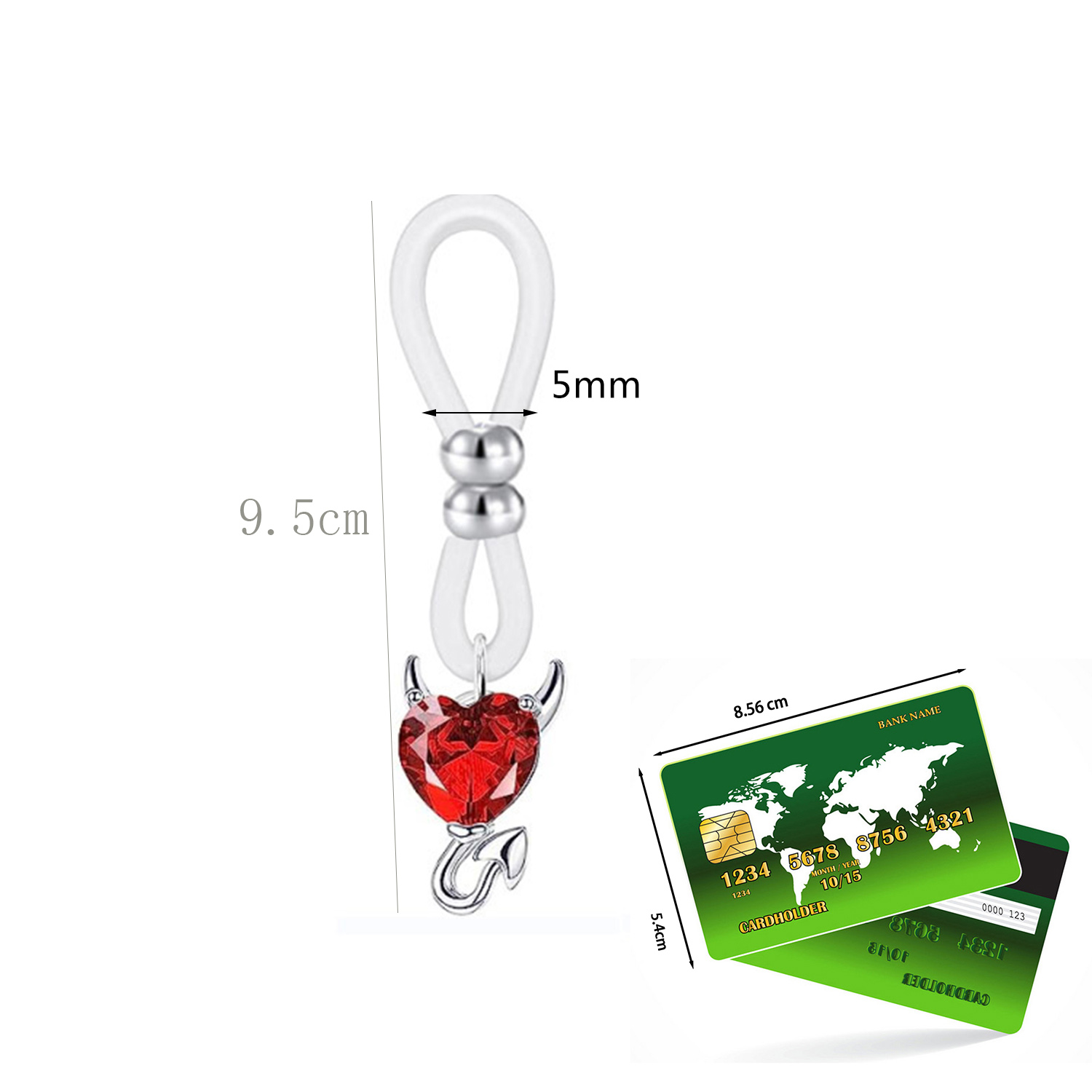 Alloy Silicone Butterfly Heart - Body Jewelry Nipple Rings ulasan dan harga