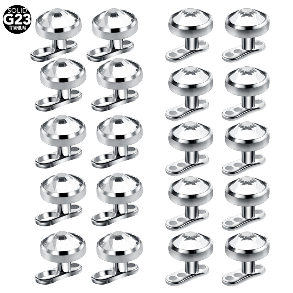 10pcs/lot Titanium Micro Derma - Dermal Anchor Top ulasan dan harga