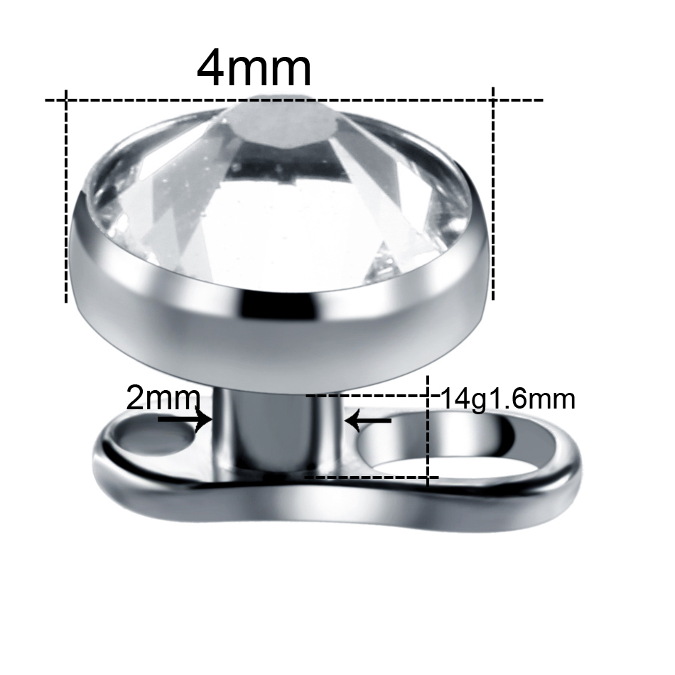 10pcs/lot Titanium Micro Derma - Dermal Anchor Top ulasan dan harga