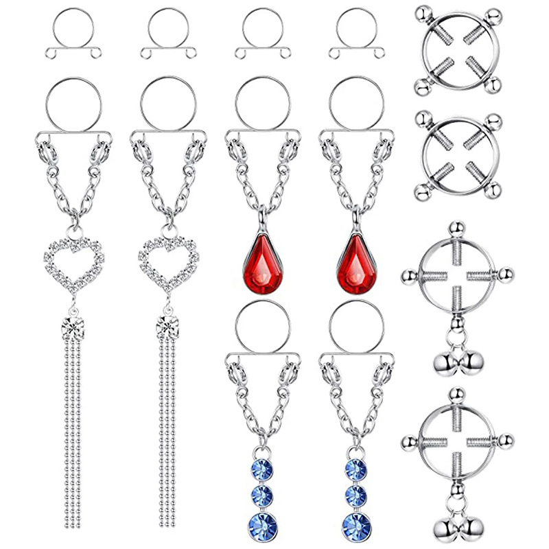 New 1 Pair Sexy Tassel Crystal - Body Jewelry Nipple Rings ulasan dan harga