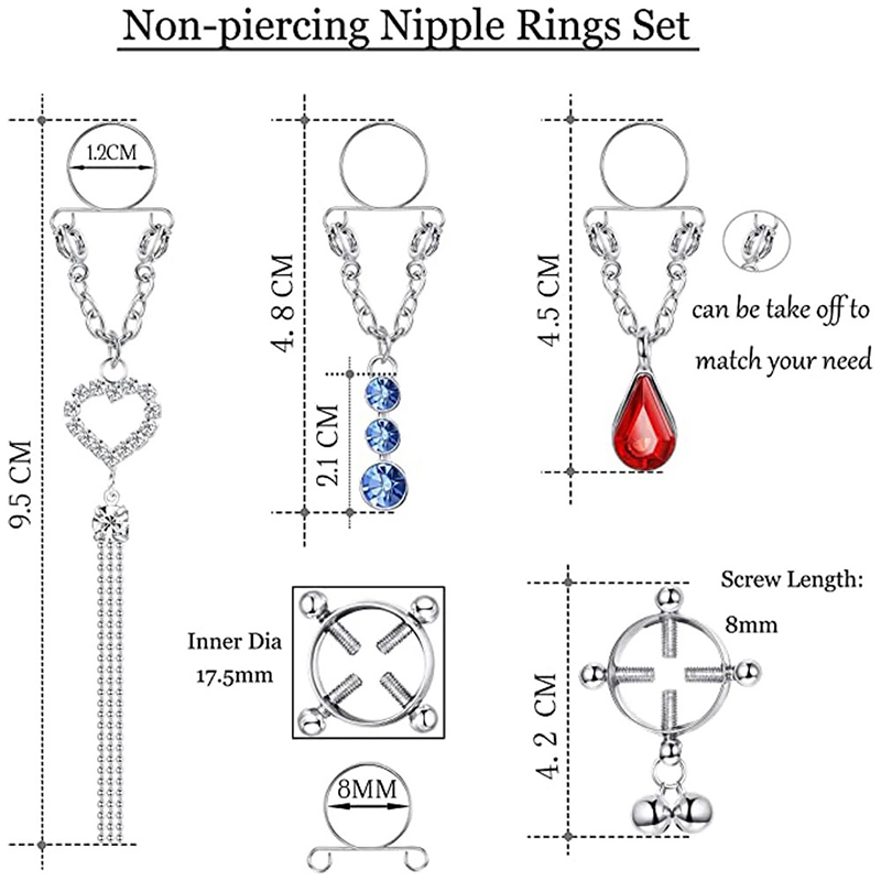 New 1 Pair Sexy Tassel Crystal - Body Jewelry Nipple Rings ulasan dan harga