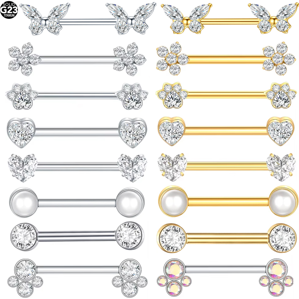 1Pc G23 Titanium Nipple Ring S - Body Jewelry Nipple Rings ulasan dan harga