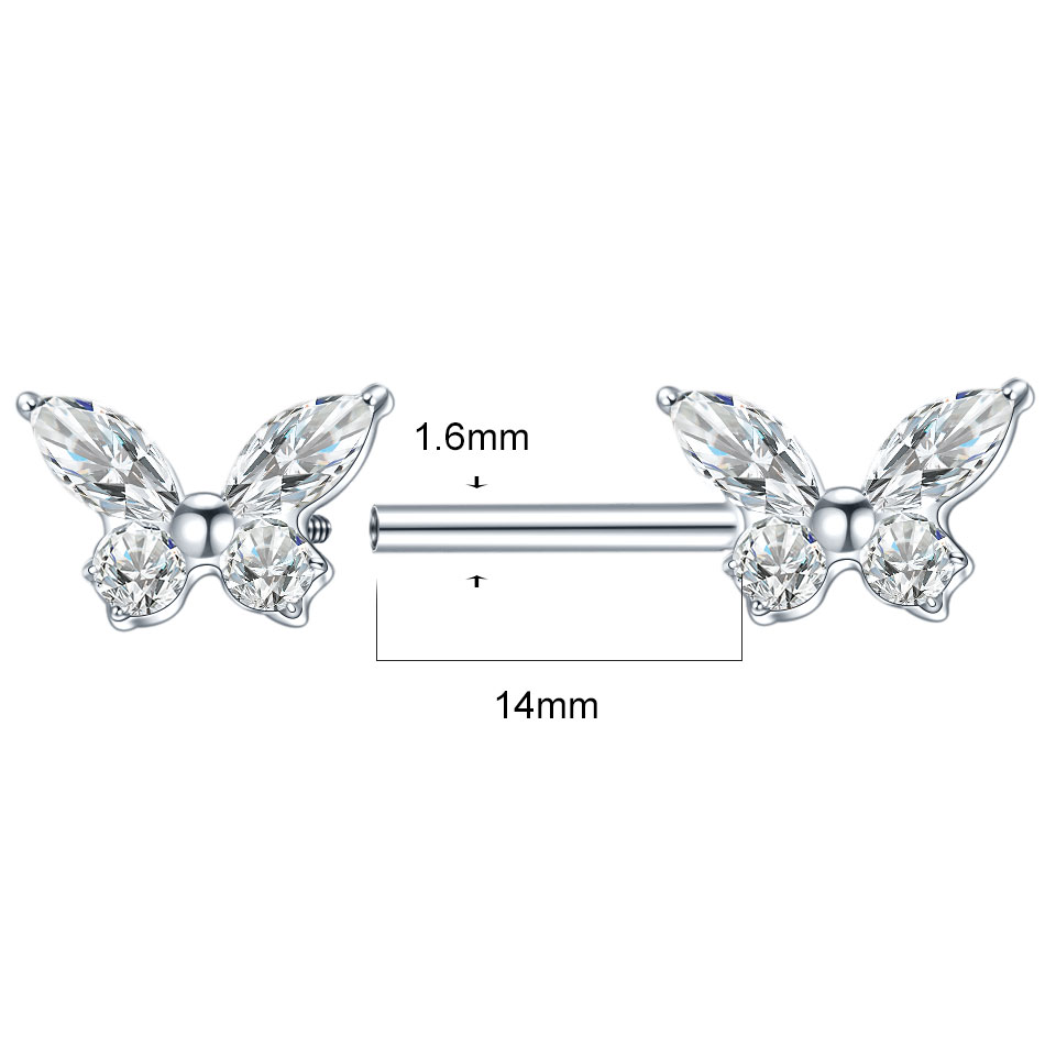 1Pc G23 Titanium Nipple Ring S - Body Jewelry Nipple Rings ulasan dan harga