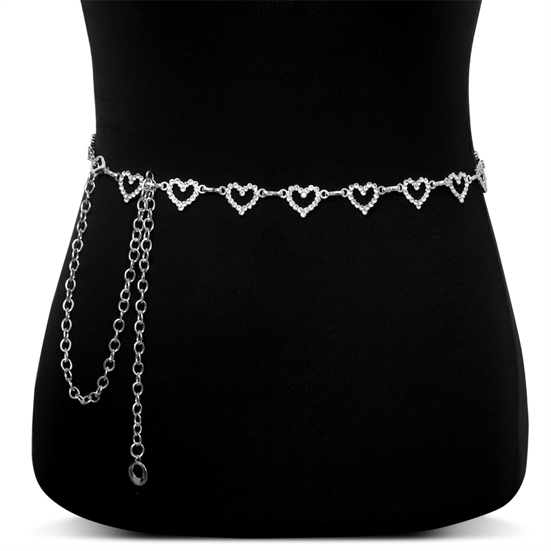 Fashion Rhinestone Heart Waist - Qualiti Body Jewelry ulasan dan harga
