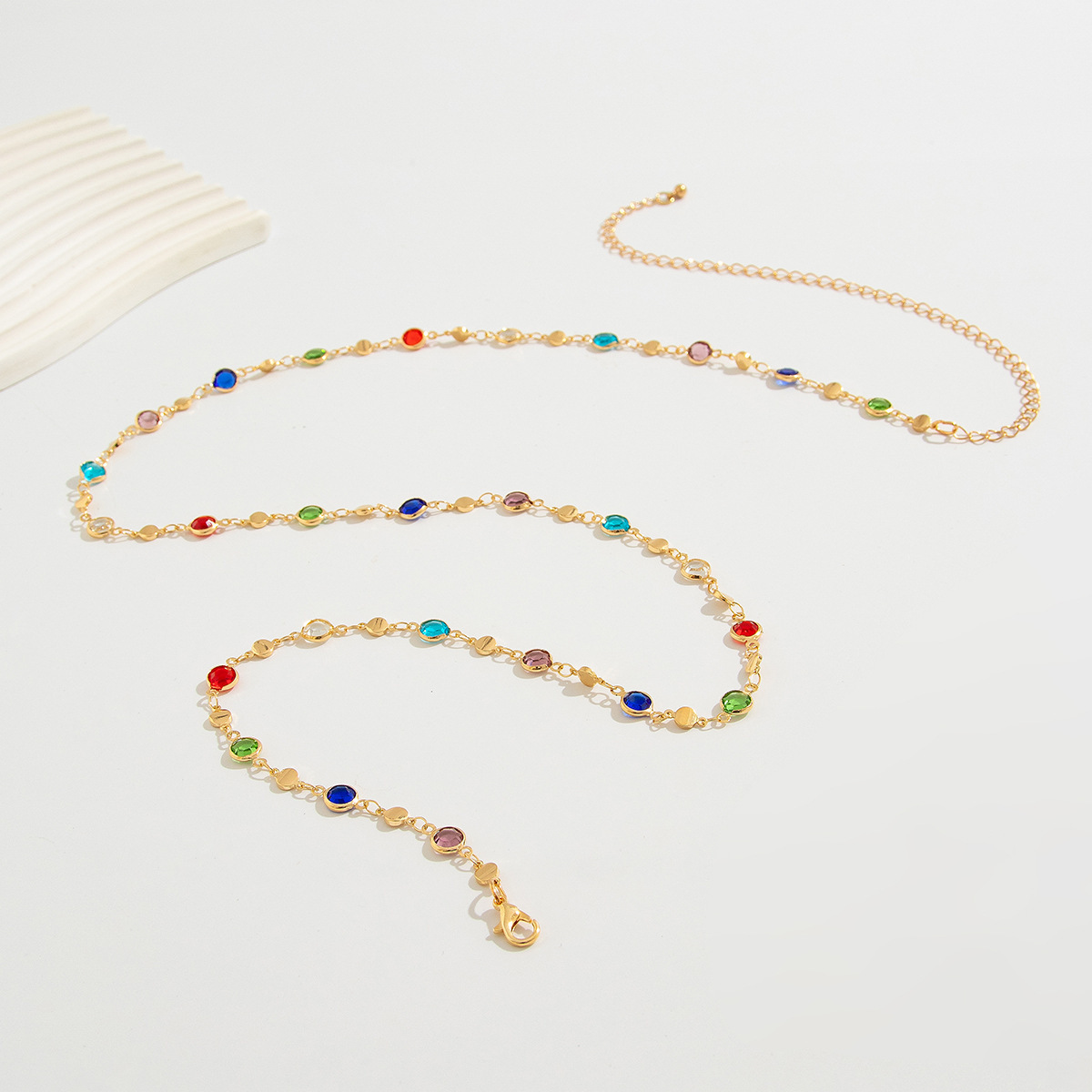 Simple Colorful Geometric Crys - Qualiti Body Jewelry ulasan dan harga