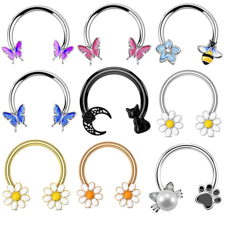 16G Septum Ring Daith Piercing - Body Jewelry Ear Piercing ulasan dan harga