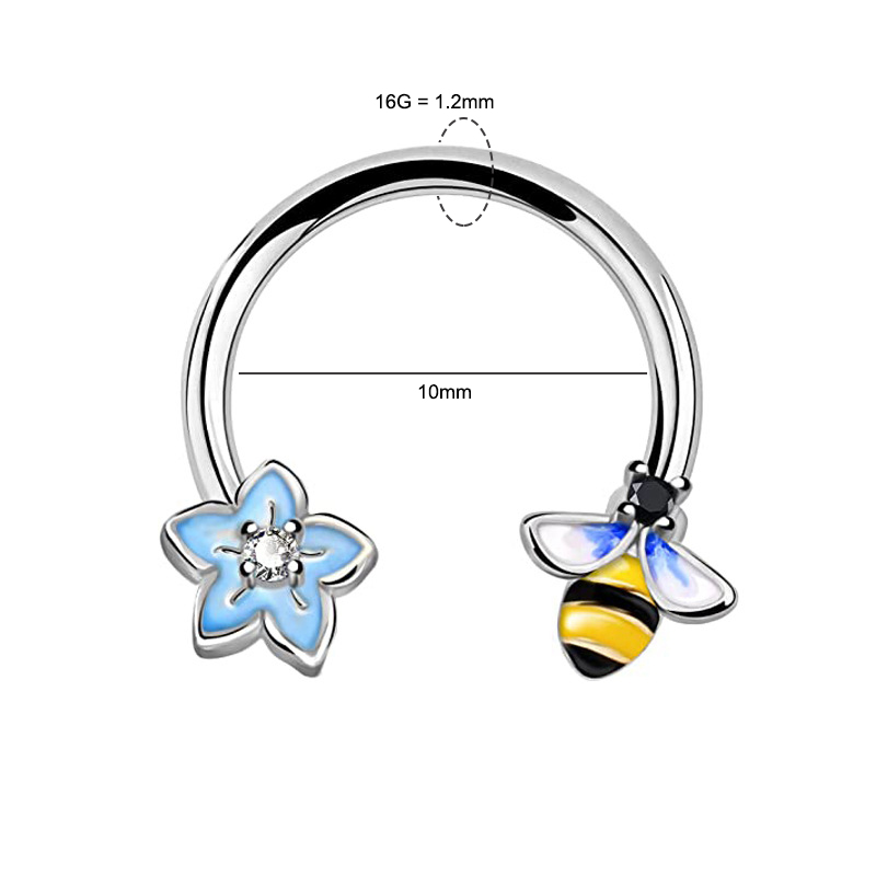 16G Septum Ring Daith Piercing - Body Jewelry Ear Piercing ulasan dan harga
