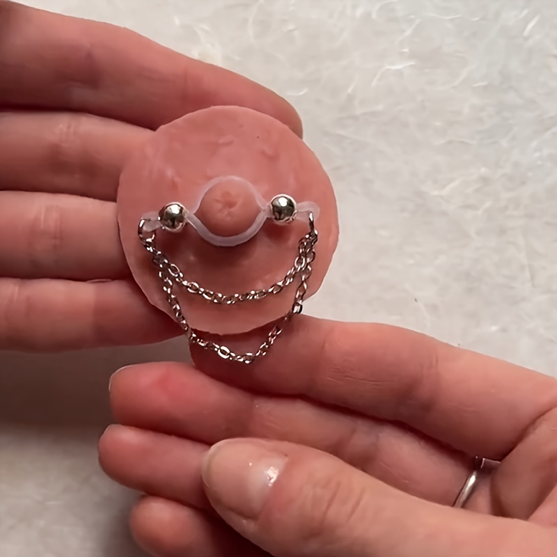 1 Pair Adjustable Fake Nipple  - Body Jewelry Nipple Rings ulasan dan harga