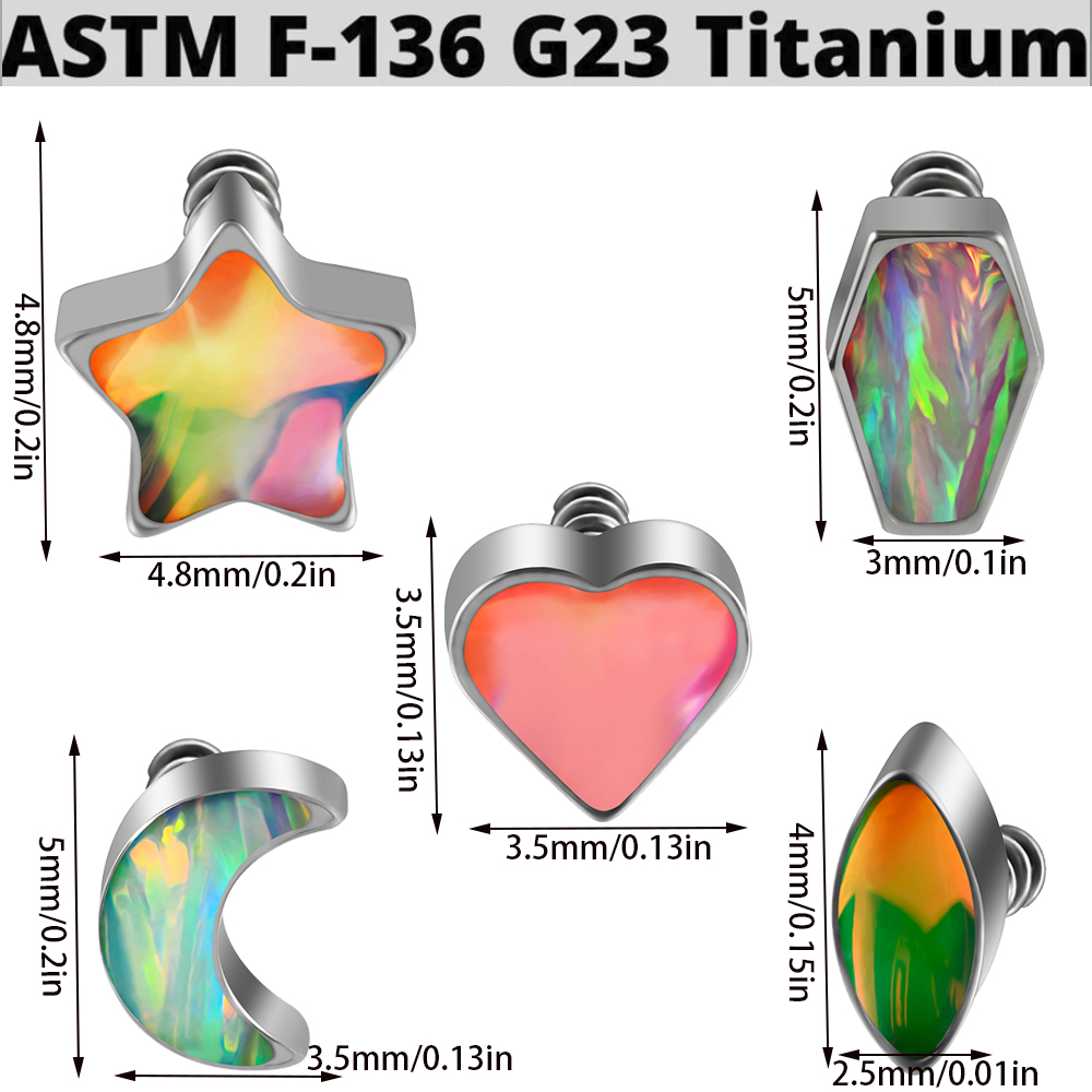 1PC Titanium Prong Flash Film  - Dermal Anchor Top ulasan dan harga