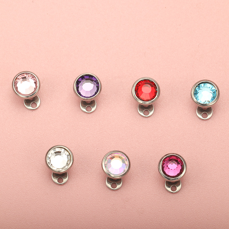 G23 Titanium Piercing Micro De - Dermal Anchor Top ulasan dan harga