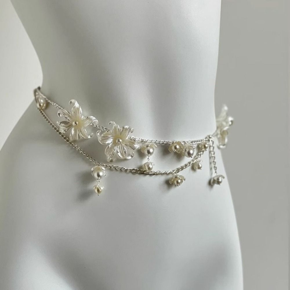 Fashion Elegant Pearl Waist Ch - Qualiti Body Jewelry ulasan dan harga