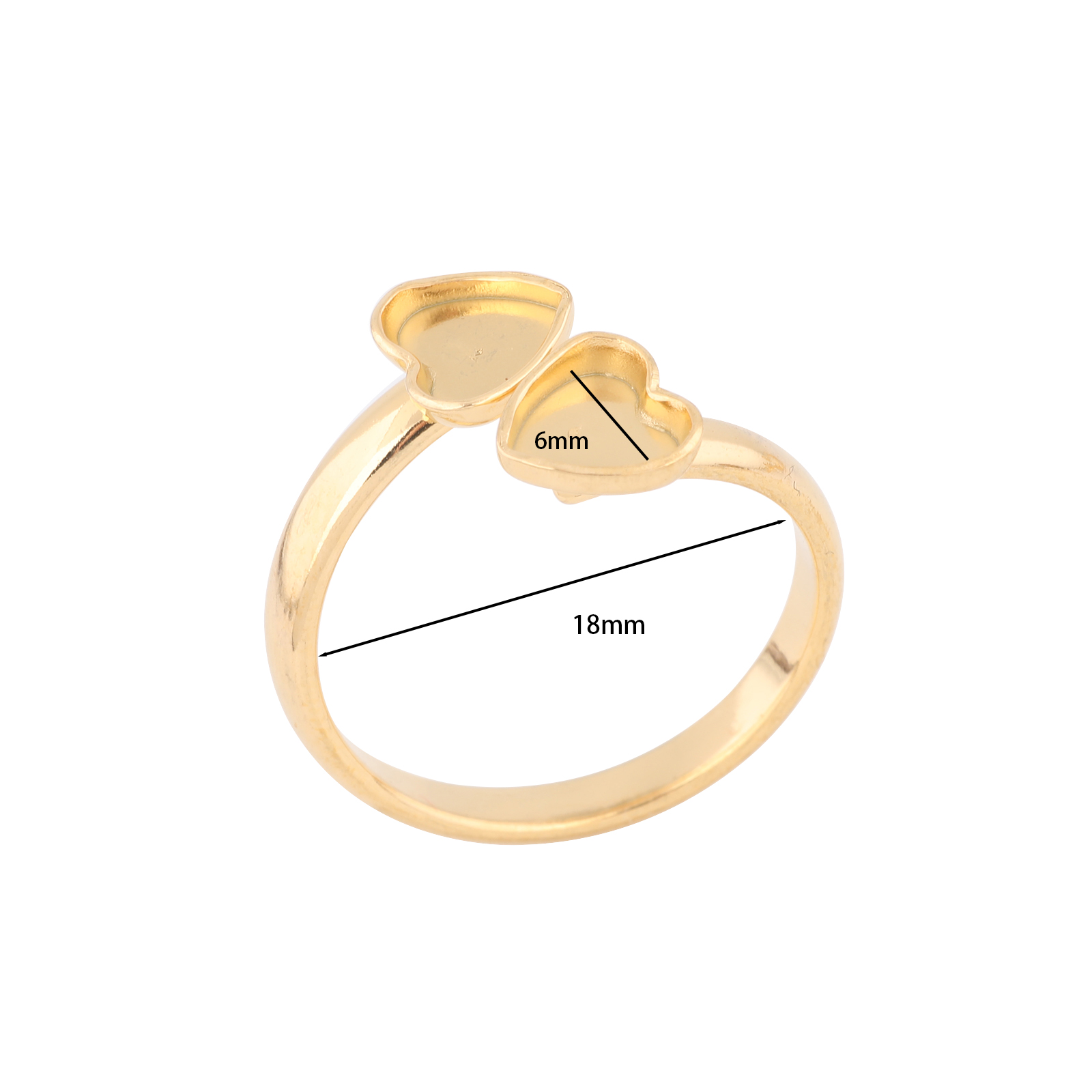 10pcs Stainless Steel Gold Pla - Daith Heart Ring ulasan dan harga