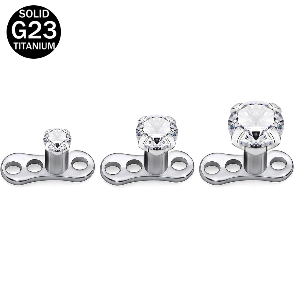 14G G23 Titanium Dermal Pierci - Dermal Anchor Top ulasan dan harga