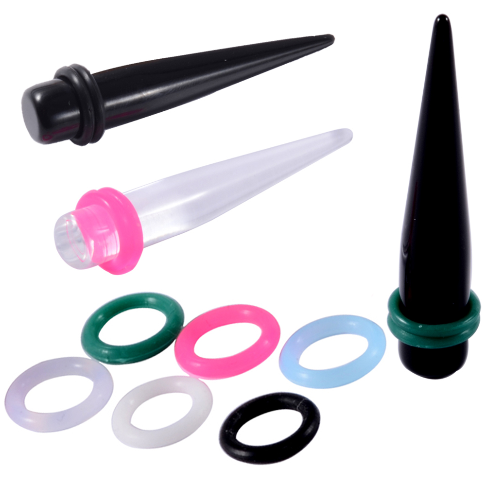 20pcs 1mm-22mm Rubber Ear Tape - Body Jewelry Gauges ulasan dan harga