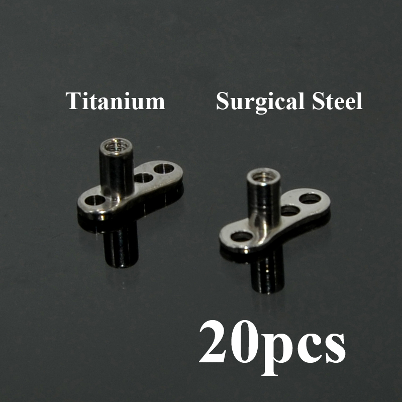20pcs G23 Solid Titanium & Sur - Dermal Anchor Top ulasan dan harga