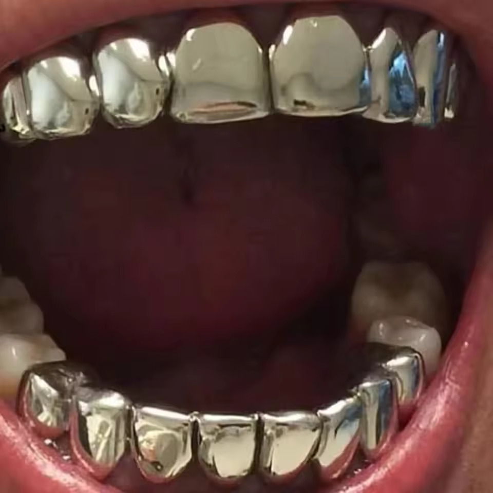 TOPGRILLZ Gold Silver Plated H - Body Jewelry Real Gold ulasan dan harga