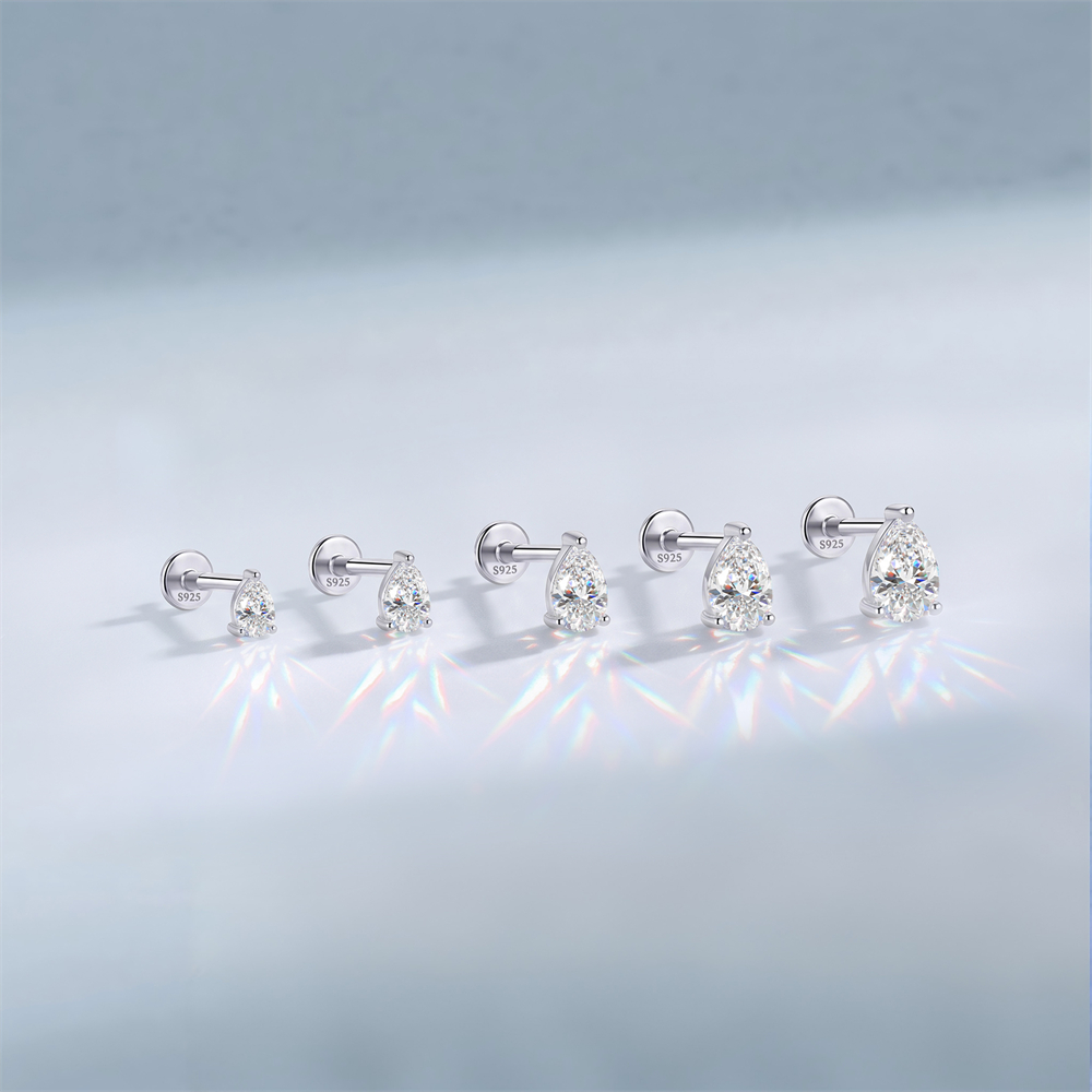 KOJ 1PC 925 Sterling Silver Cl - Body Jewelry Ear Piercing ulasan dan harga