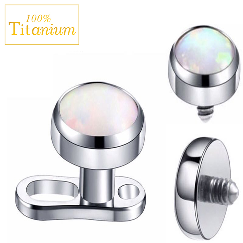 1Pcs Opal Micro Dermal Piercin - Dermal Anchor Top ulasan dan harga