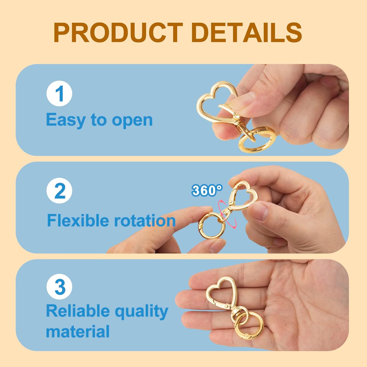 5/10/20/40 Sets Double Opening - Daith Heart Ring ulasan dan harga