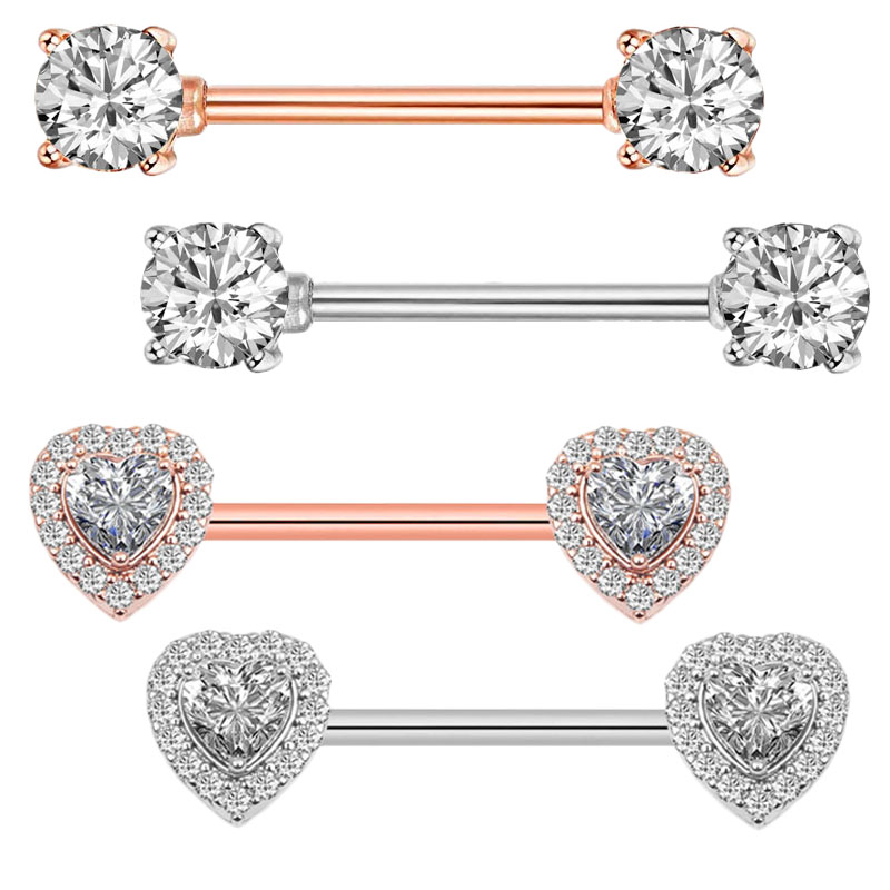 2Pcs Fashion High Quality Zirc - Body Jewelry Nipple Rings ulasan dan harga